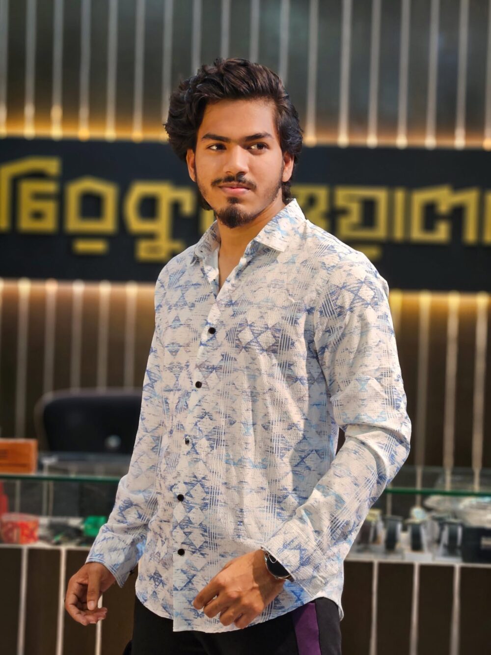 𝐂𝐡𝐢𝐧𝐚 Popcorn Fabrics Shirt - Image 1
