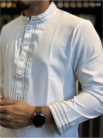 Premium White Colour Panjabi - Image 4