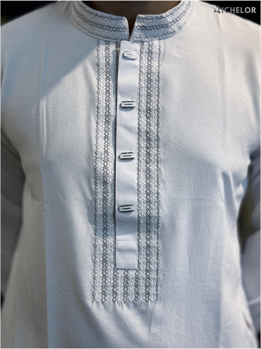 Premium White Colour Panjabi - Image 3