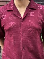 Imported China Original Embryos fabrics Shirt - Colour (Maroon) - Image 3