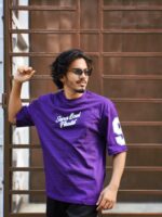 Drop shoulder T-shirt -Colour (Purple)