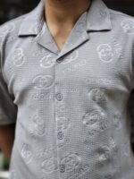Imported China Original Embryos fabrics Shirt - Colour (Ash) - Image 2