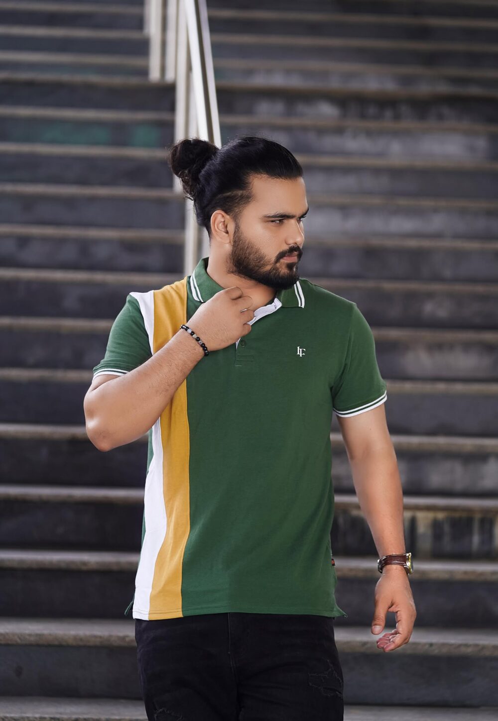 premium Quality PK Polo T-shirt- Colour Green - Image 2