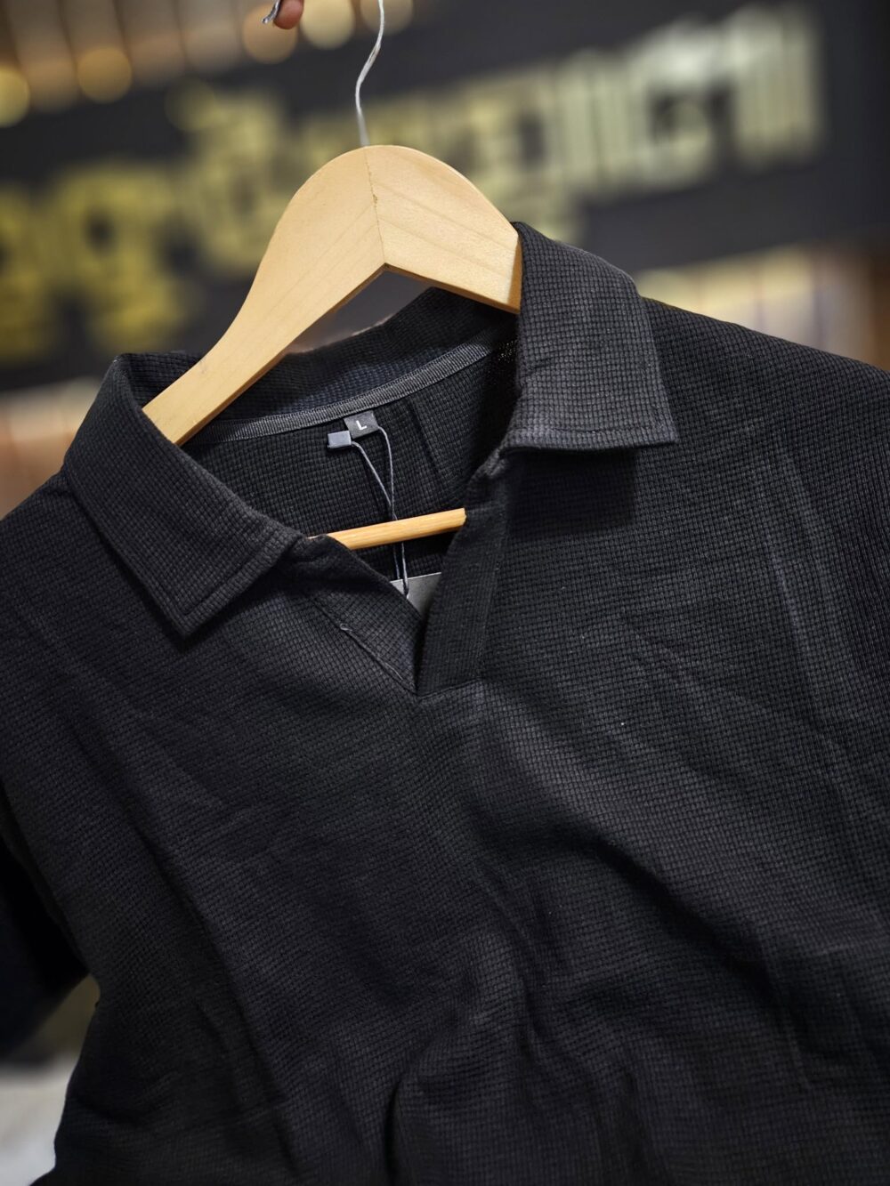 Old Money Polo t-shirt Colour (Black) - Image 2