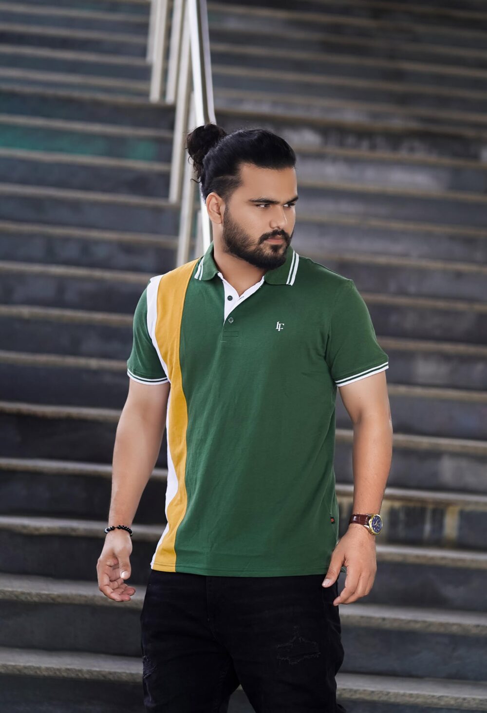 premium Quality PK Polo T-shirt- Colour Green - Image 1