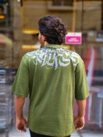 Drop shoulder T-shirt -Colour (Olive) - Image 2