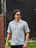 Imported China Original Embryos fabrics Shirt - Colour (Ash)