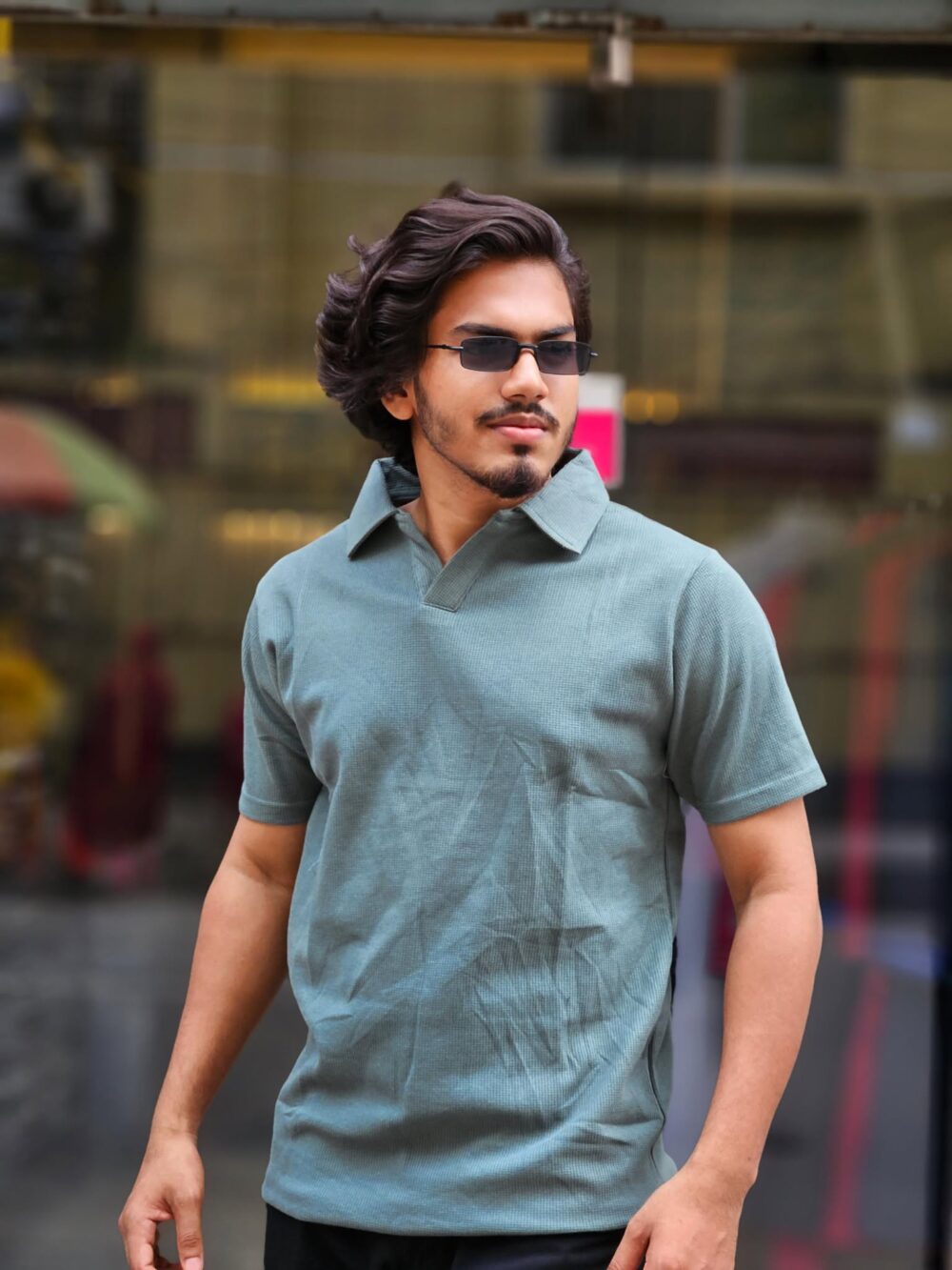 Old Money Polo t-shirt Colour (Light Blue) - Image 1