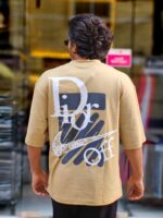 Drop shoulder T-shirt -Colour (Cream ) - Image 2
