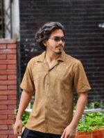 Imported China Original Embryos fabrics Shirt - Colour (Brown)