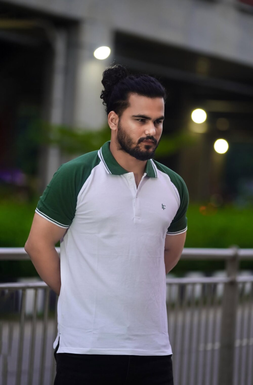premium Quality PK Polo T-shirt- Colour  White - Image 2