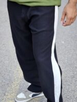 Premium fancy fabric semi baggy Pant Colour (Black) - Image 2